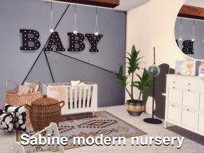 Sims 4 — Sabine modern nursery  | Only TSR CC by GenkaiHaretsu — Modern nursery for Sabine Shell (2nd floor) *If the baby