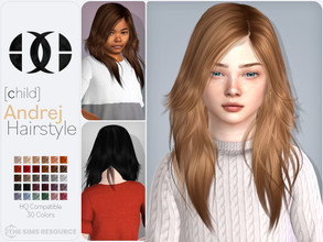 Sims 4 — Andrej Hairstyle [Child] by DarkNighTt — Andrej Hairstyle is a long, stylish hairstyle for children. 30 colors