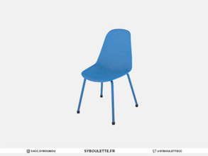 Sims 4 — Highschool Cafeteria - Chair by Syboubou — This is a dining plastic chair available in many swatches.