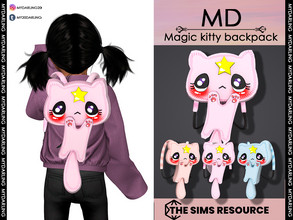 Sims 4 — Magic kitty backpack Toddler by Mydarling20 — new mesh base game compatible all lods all maps 9 colors The