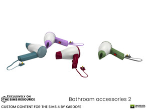 Sims 4 — kardofe_Bathroom accessories_Hair dryer 2 by kardofe — Hair dryer, table top decorative in four colour options