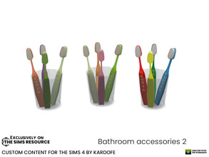Sims 4 — kardofe_Bathroom accessories_Toothbrushes by kardofe — Glass tumbler with toothbrushes, decorative In three