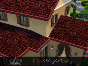 Sims 4 — WoodShinglesRoof_3 by Emerald — Aesthetically classy long lasting roofing.