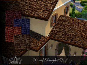 Sims 4 — Wood Shingles Roofing by Emerald — Aesthetically classy long lasting roofing.