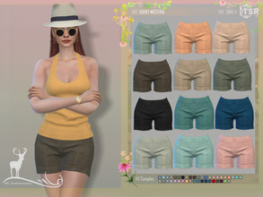 Sims 4 — MISTERIA SHORTS by DanSimsFantasy — This short simulates khaki material, ideal for comfort in spring and summer