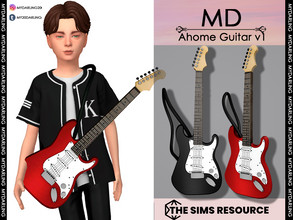 Sims 4 — Ahome Guitar v1 for Child by Mydarling20 — new mesh base game compatible all lods all maps 8 colors This cc is
