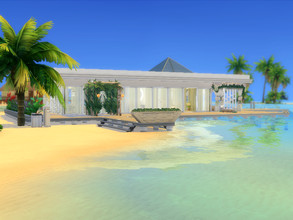 Sims 4 — Honeymoon Beach House by gagaulala21 — Romantic beach house for your sims to spend their vacation or honeymoon.