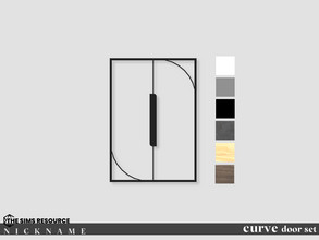Sims 4 — curve windosws set_all glass door 2x3 by NICKNAME_sims4 — curve door set 12 package files. curve door set_door