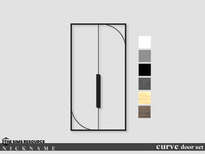 Sims 4 — curve windosws set_all glass door 2x4 by NICKNAME_sims4 — curve door set 12 package files. curve door set_door