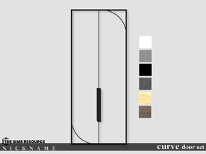 Sims 4 — curve windosws set_all glass door 2x5 by NICKNAME_sims4 — curve door set 12 package files. curve door set_door