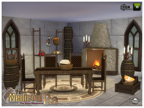 Sims 4 — Ye Medieval Ra dining Room by jomsims — and here the second part for Ra collection the dining room medieval