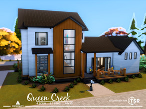 Sims 4 — Queen Creek | NO CC by ProbNutt — Queen Creek is a 4-bedroom home and has all the room you need for outdoor
