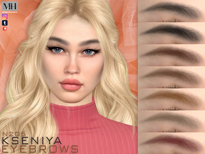 Sims 4 — Kseniya Eyebrows N205 by MagicHand — Straight eyebrows in 13 colors - HQ Compatible. Preview - CAS thumbnail