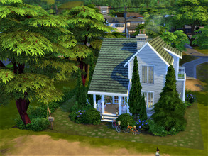 Sims 4 — Tree Maples Cottage no cc by sgK452 — The rooms in this cottage are not very big, but a couple with a child can