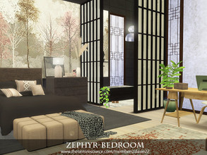 Sims 4 — Zephyr-Bedroom by dasie22 — Zephyr-Bedroom is an Asian fusion of modernity and tradition. The pictures show how