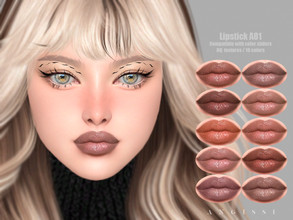 Sims 4 — Lipstick A81 by ANGISSI — *PREVIEWS MADE USING HQ MOD *Makeup category *10 colors *Sliders compatible *HQ mod