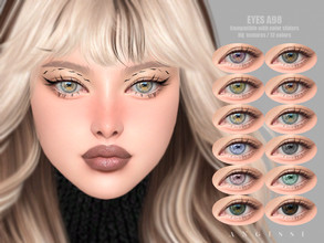 Sims 4 — EYES A98 by ANGISSI — PREVIEWS MADE USING HQ MOD *Facepaint category *12 colors *Sliders compatible *HQ mod