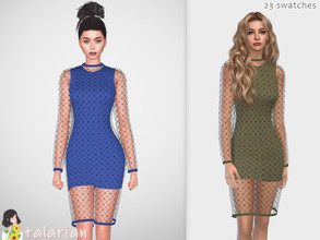 Sims 4 — Catalina Mesh Dress by talarian — Dress for the female with a mesh