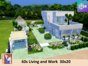 Sims 4 — ws 60s Living and Work - No CC by watersim44 — Welcome in this 60s Living and Work Living, Kitchen, Dining,