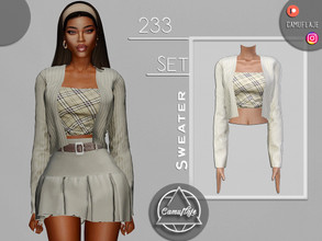Sims 4 — SET 233 - Cardigan & Top by Camuflaje — Fashion trendy cute set that includes a cardigan with a top &