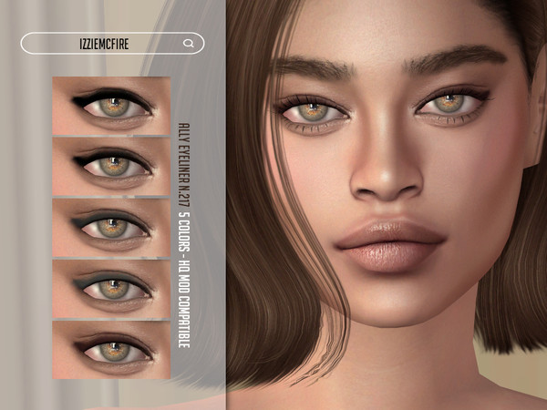 Sims 4 — IMF Ally Eyeliner N.217 by IzzieMcFire — Ally Eyeliner N.217 contains 5 colors in HQ texture. Standalone item