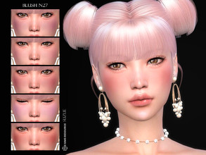 Sims 4 — Blush N27 by Suzue — -10 Swatches -For Female and Male (Teen to Elder) -HQ Compatible