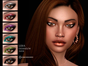 Sims 4 — Leisa Eyeshadow N50 by Suzue — -10 Swatches -For Female (Teen to Elder) -HQ Compatible