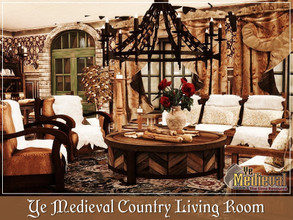 Sims 4 — Ye Medieval Country Living Room by MychQQQ — Value: $ 16,117 Size: 7x12