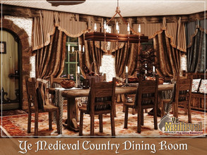 Sims 4 — Ye Medieval Country Dining Room by MychQQQ — Value: $ 14,148 Size: 7x9