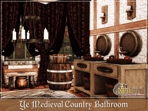 Sims 4 — Ye Medieval Country Bathroom by MychQQQ — Value: $ 4,250 Size: 4x4
