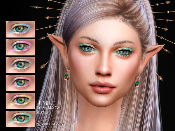Sims 4 — Lumine Eyeshadow N51 by Suzue — -10 Swatches -For Female (Teen to Elder) -HQ Compatible