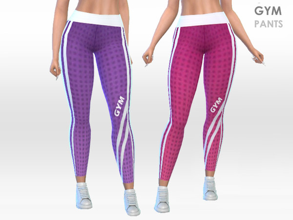 Sims 4 — Gym Pants by Puresim — Athletic pants in 3 swatches.