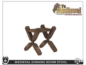 Sims 4 — Medieval Dinning Room Stool by nemesis_im — Stool from Medieval Dinning Room Set - 1 Colors - Base Game