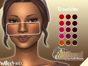 Sims 4 — YeMedieval - Noble Maiden Blush by Willeekmer — BGC 15 swatches Teen - Elder Male - Female Custom thumbnail