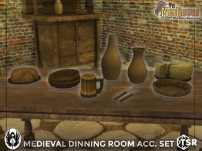 Sims 4 — Ye Medieval Dinning Room Acc.Set by nemesis_im — Sets of furniture from Medieval Dinning Room Acc.Set This set