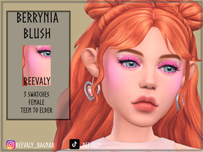 Sims 4 — Berrynia Blush by Reevaly — 3 Swatches. Teen to Elder. Female. Base Game compatible. Please do not reupload.