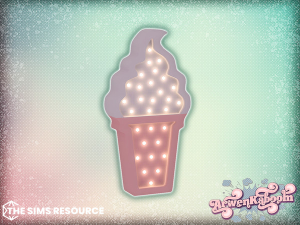 Sims 4 — Lampoo - Ice Cream Lamp by ArwenKaboom — Base game kids lamp in multiple recolors. Find all items by searching