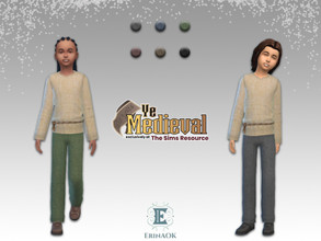 Sims 4 — Ye Medieval Peasant Boy's Outfit by ErinAOK — Peasant Boy's Outfit 6 Swatches