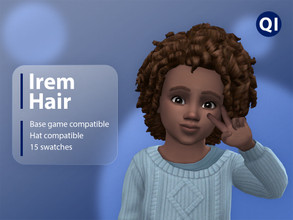 Sims 4 — Irem Hair by qicc — A short curly hairstyle. - Maxis Match - Base game compatible - Hat compatible - Toddler -