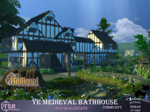 Sims 4 — YeMedieval BathHouse by Merit_Selket — welcome to the medieval BathHouse, created for the TSR collab