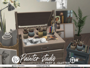 Sims 4 — Painter studio - Part 2:Clutter by Syboubou — This is a set to create a painter studio with all the furnitures