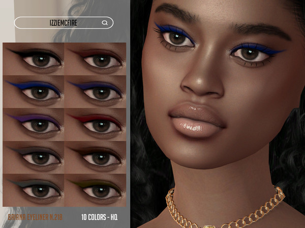 Sims 4 — Briana Eyeliner N.218 by IzzieMcFire — Briana Eyeliner N.218 contains 10 colors in HQ texture. Standalone item