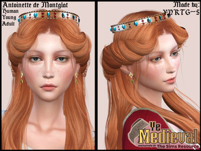Sims 4 — Ye Medieval - Antoinette de Montglat by YNRTG-S — All the info about the sim is in the previews. Please don't