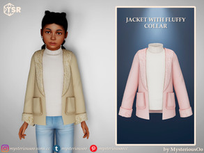 Sims 4 — Jacket with fluffy collar by MysteriousOo — Jacket with fluffy collar for kids in 12 colors