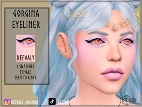 Sims 4 — Gorgina Eyeliner by Reevaly — 1 Swatches. Teen to Elder. Female. Base Game compatible. Please do not reupload.