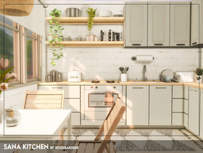Sims 4 — Sana Kitchen (TSR only CC) by xogerardine — Small, white kitchen! x