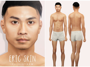 Sims 4 — [Patreon] Eric Skin by thisisthem —  HQ Compatible ; 2v (with/without eyebrows) ; 30 swatches , Skin Details