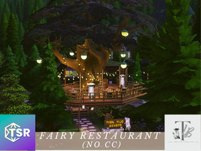 Sims 4 — Fairy restaurant (no CC) by theladyinblack2 — Be ready to dine in the most fairytale-like place. If you love