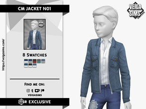 Sims 4 — CM JACKET N01 by David_Mtv2 — - For child only; - 8 swatches; - New mesh with all LODs; - New maps.
