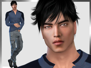 Sims 4 — Asher Liang by DarkWave14 — Download all CC's listed in the Required Tab to have the sim like in the pictures.
